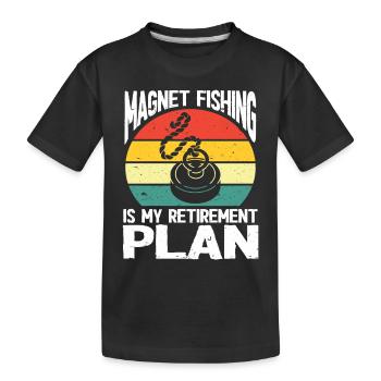 Pêche à l’aimant - T-shirt bio Premium Enfant - noir - Devant