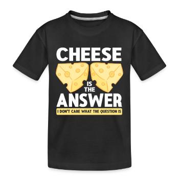 Amateur de fromage Cheese - T-shirt bio Premium Enfant - noir - Devant