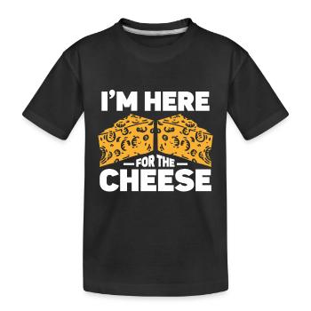 Amateur de fromage Cheese - T-shirt bio Premium Enfant - noir - Devant