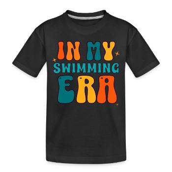 In My Swimming Era - Swim Swimmer Swimming Pool - Kids' Premium Organic T-Shirt - black - Front