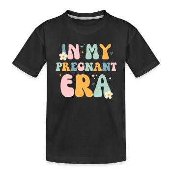 À l’ère de ma grossesse - Grossesse nouvelle maman - T-shirt bio Premium Enfant - noir - Devant