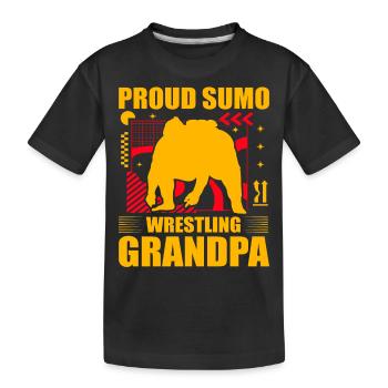 Proud Sumo Wrestling Grandpa - Kids' Premium Organic T-Shirt - black - Front