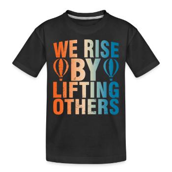 Heißluftballon Inspiration Spruch - Kinder Premium Bio T-Shirt - Schwarz - Vorne