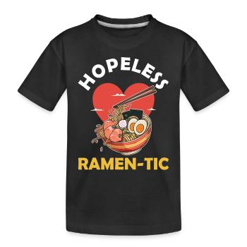 Ramen Nudel Suppe Japanische Küche - Kinder Premium Bio T-Shirt - Schwarz - Vorne