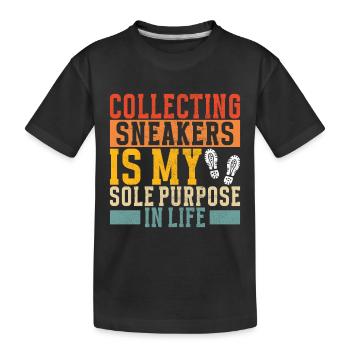 Sneakerhead Sneaker Collector - Kids' Premium Organic T-Shirt - black - Front