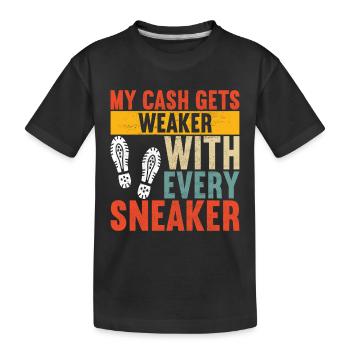 Sneakerhead Sneaker Collector - Kids' Premium Organic T-Shirt - black - Front