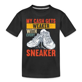 Sneakerhead Sneaker Collector - Kids' Premium Organic T-Shirt - black - Front