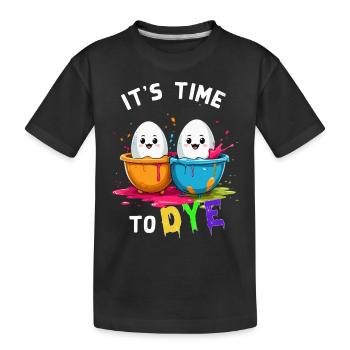 Lustiges Eier Färben Farben Zu Ostern Künstler - Kinder Premium Bio T-Shirt - Schwarz - Vorne
