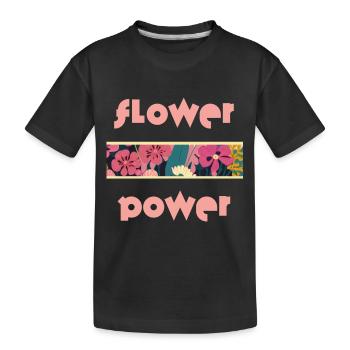 Sunray Blossoms - Flower Power en jaune - T-shirt bio Premium Enfant - noir - Devant