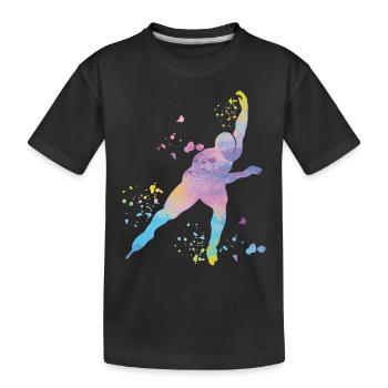Patineuse de vitesse Sportswoman Patinage de vitesse - T-shirt bio Premium Enfant - noir - Devant