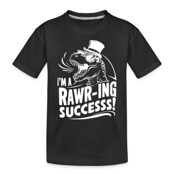 DINOSAURE : JE SUIS UN SUCCÈS BRUT - T-shirt bio Premium Enfant - noir - Devant
