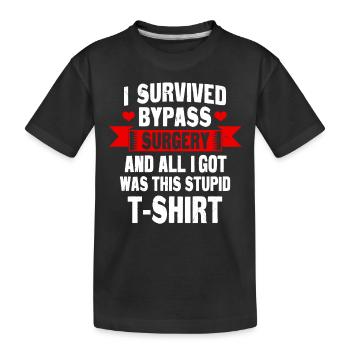 Bypass-chirurgie-t-shirt - Kinder Premium Bio T-Shirt - Schwarz - Vorne