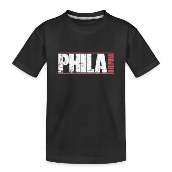 Philadelphie, une ville de Pennsylvanie - T-shirt bio Premium Enfant - noir - Devant