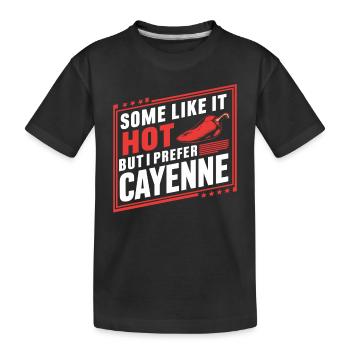 Amateur de cuisine épicée, chef des Chili Peppers - T-shirt bio Premium Enfant - noir - Devant
