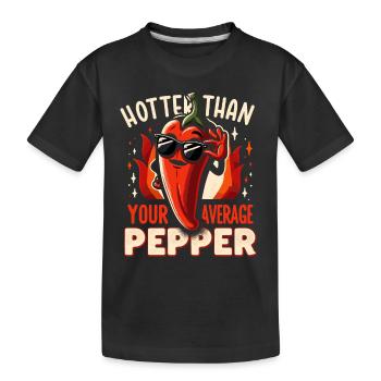 Amateur de cuisine épicée, chef des Chili Peppers - T-shirt bio Premium Enfant - noir - Devant