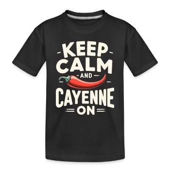 Amateur de cuisine épicée, chef des Chili Peppers - T-shirt bio Premium Enfant - noir - Devant