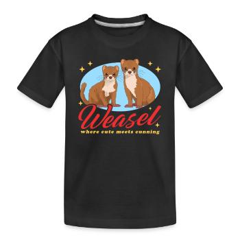 Souris Belette Belette Belette Naine Cadeau - T-shirt bio Premium Enfant - noir - Devant