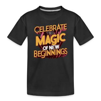 Célébrez la magie des nouveaux départs Impression artistique - T-shirt bio Premium Enfant - noir - Devant