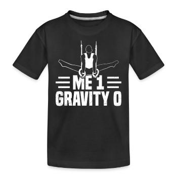 Gymnastique aux anneaux 7 - T-shirt bio Premium Enfant - noir - Devant