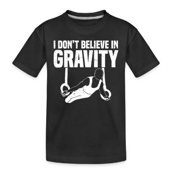 Gymnastique aux anneaux 7 - T-shirt bio Premium Enfant - noir - Devant
