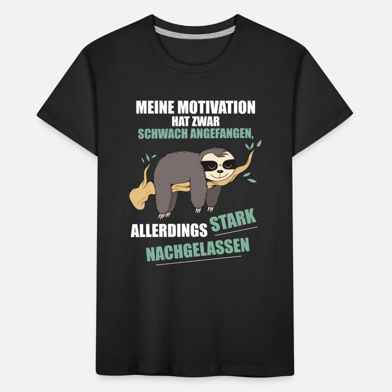 My motivation started weak Sloth Kids' Premium Organic T-Shirt