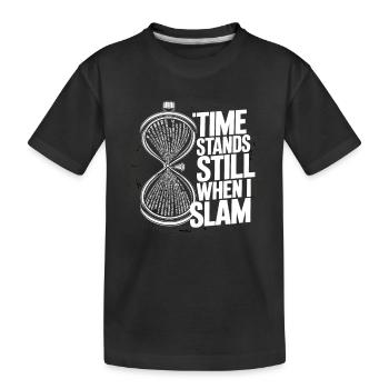 Poetry Slam Writer Poet Literature Slam Poetry Day - Kids' Premium Organic T-Shirt - black - Front