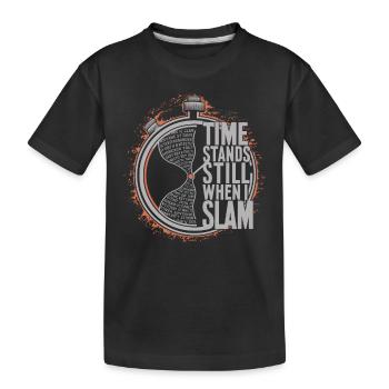 Poetry Slam Writer Poet Literature Slam Poetry Day - Kids' Premium Organic T-Shirt - black - Front