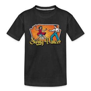 Swing Dance The Swing Dancer Lindy Hop Dancing - Kids' Premium Organic T-Shirt - black - Front