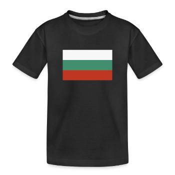 Drapeau de la Bulgarie - T-shirt bio Premium Enfant - noir - Devant
