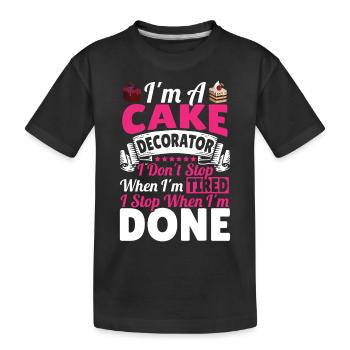 Cupcakes Bakery Owner Pastry Chef - Kids' Premium Organic T-Shirt - black - Front