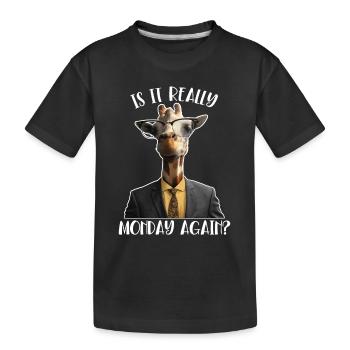 Est-ce vraiment lundi encore une fois Nubien africain - T-shirt bio Premium Enfant - noir - Devant
