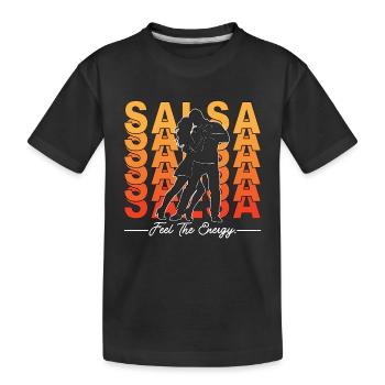 Salsa Dance Salsa Feel The Energy Mambo Music - Kids' Premium Organic T-Shirt - black - Front