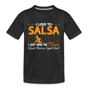 Danse Salsa J’Aime Danser La Salsa Danseuse Salsa - T-shirt bio Premium Enfant - noir - Devant
