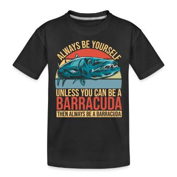 Cadeau pour les amateurs de poissons Barracuda - T-shirt bio Premium Enfant - noir - Devant