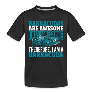 Cadeau pour les amateurs de poissons Barracuda - T-shirt bio Premium Enfant - noir - Devant