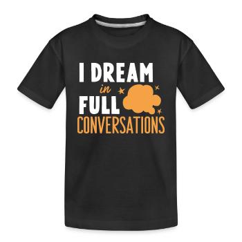Parler dans le sommeil, Somniloquie, Parler dans le sommeil - T-shirt bio Premium Enfant - noir - Devant