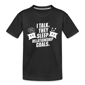 Parler dans le sommeil, Somniloquie, Parler dans le sommeil - T-shirt bio Premium Enfant - noir - Devant