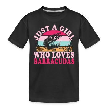 Cadeau pour les amateurs de poissons Barracuda - T-shirt bio Premium Enfant - noir - Devant