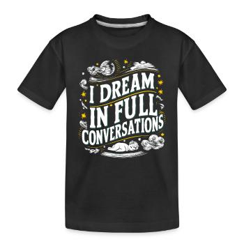Parler dans le sommeil, Somniloquie, Parler dans le sommeil - T-shirt bio Premium Enfant - noir - Devant