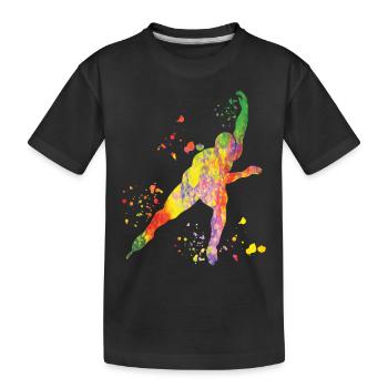 Patineuse de vitesse Sportswoman Patinage de vitesse - T-shirt bio Premium Enfant - noir - Devant