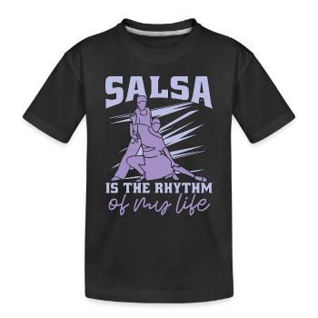 Danse salsa La salsa est le rythme de la musique Mambo - T-shirt bio Premium Enfant - noir - Devant
