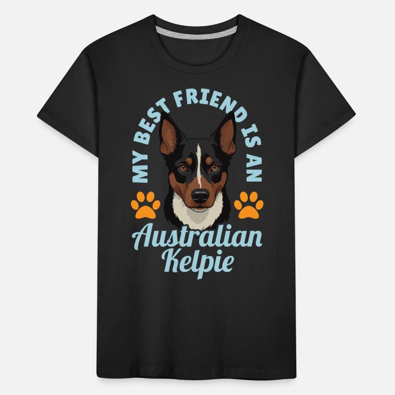 Kelpie-Hund-Geschenk Kinder Premium Bio T-Shirt