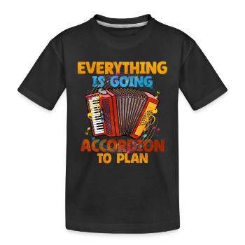Accordion Polka Music Gift - Kids' Premium Organic T-Shirt - black - Front