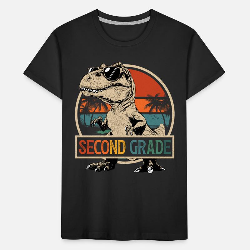 2nd Class Dinosaur T-Rex Sunglasses Dino Kids' Premium Organic T-Shirt