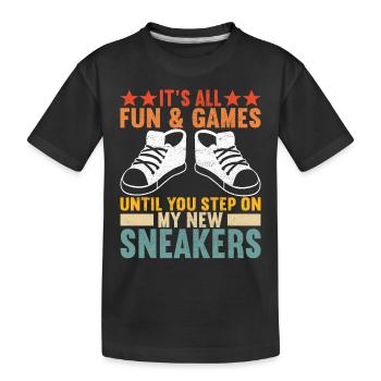 Sneakerhead Sneaker Collector - Kids' Premium Organic T-Shirt - black - Front