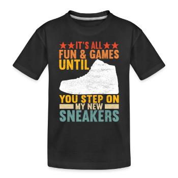 Sneakerhead Sneaker Collector - Kids' Premium Organic T-Shirt - black - Front