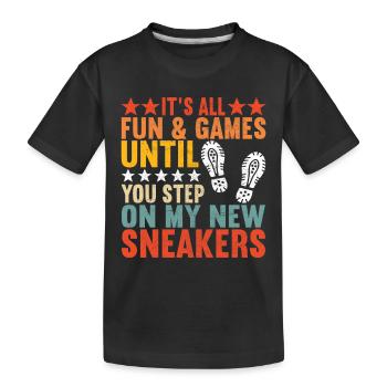 Sneakerhead Sneaker Collector - Kids' Premium Organic T-Shirt - black - Front