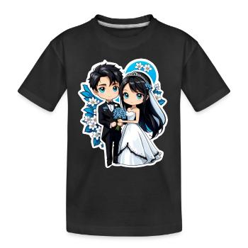Just Married - Zur Hochzeit - Kinder Premium Bio T-Shirt - Schwarz - Vorne