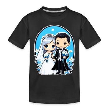 Just Married - Zur Hochzeit - Kinder Premium Bio T-Shirt - Schwarz - Vorne