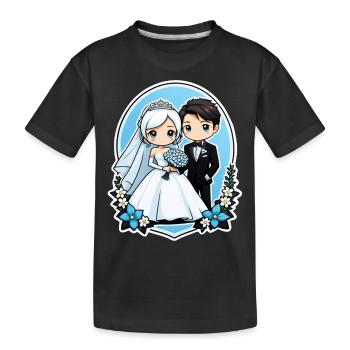 Just Married - Zur Hochzeit - Kinder Premium Bio T-Shirt - Schwarz - Vorne